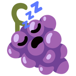 sleeping face and grapes