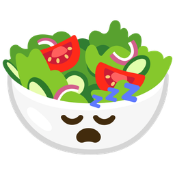 sleeping face and green salad