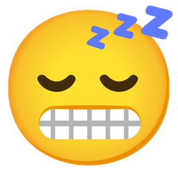 sleeping face and grimacing face