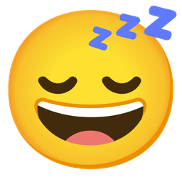 Sleeping face and Grinning face