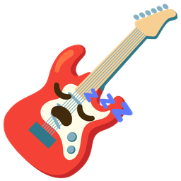 sleeping face and guitar