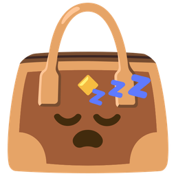 sleeping face and handbag