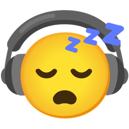 sleeping face and headphone