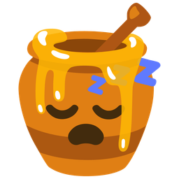 sleeping face and honey pot