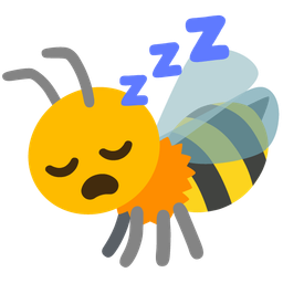 sleeping face and honeybee