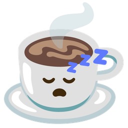 sleeping face and hot beverage