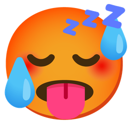 sleeping face and hot face