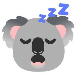 sleeping face and koala
