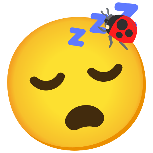 Sleeping face and Lady beetle