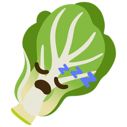 sleeping face and leafy green