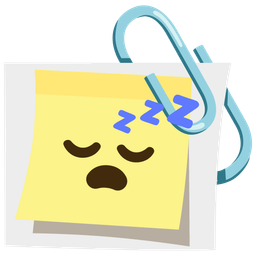 sleeping face and linked paperclips