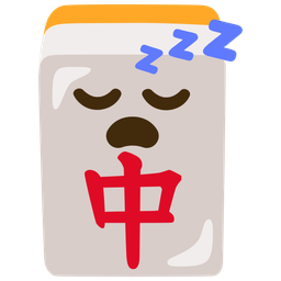 sleeping face and mahjong red dragon