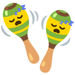 sleeping face and maracas