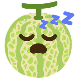sleeping face and melon