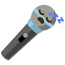 sleeping face and microphone