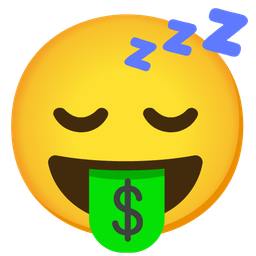 Sleeping face and Money-mouth face