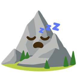 sleeping face and mountain