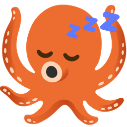 sleeping face and octopus