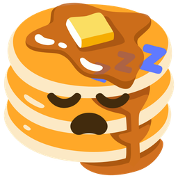 sleeping face and pancakes