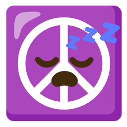 sleeping face and peace symbol