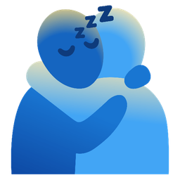 sleeping face and people hugging