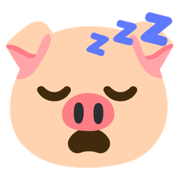 sleeping face and pig face