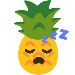 sleeping face and pineapple