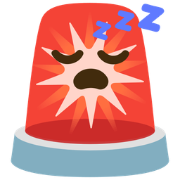 sleeping face and police car light