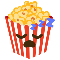 sleeping face and popcorn