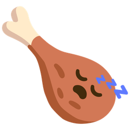 sleeping face and poultry leg