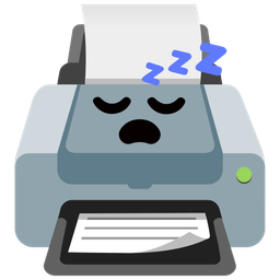 sleeping face and printer
