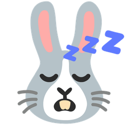 sleeping face and rabbit face