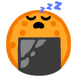 sleeping face and rice cracker