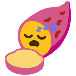 sleeping face and roasted sweet potato