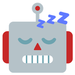 sleeping face and robot