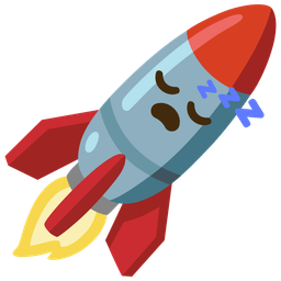 sleeping face and rocket