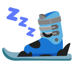 sleeping face and skis