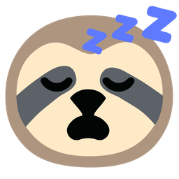 sleeping face and sloth