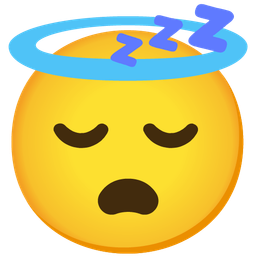 Sleeping face and Smiling face with halo