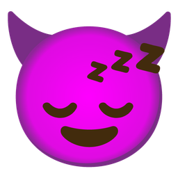 sleeping face and smiling face with horns
