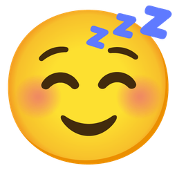 Sleeping face and Smiling face