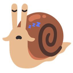 sleeping face and snail