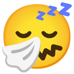 sleeping face and sneezing face