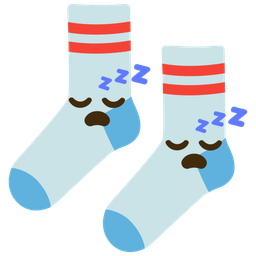 sleeping face and socks