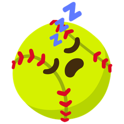 sleeping face and softball