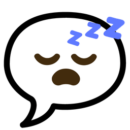 sleeping face and speech balloon