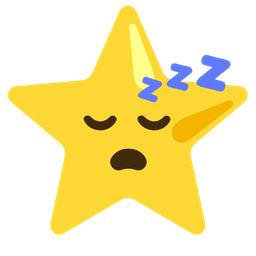 sleeping face and star