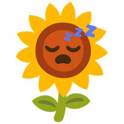 sleeping face and sunflower