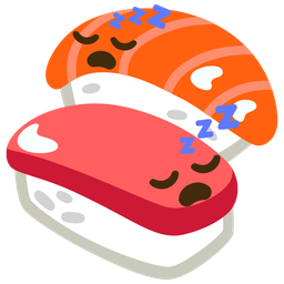 sleeping face and sushi