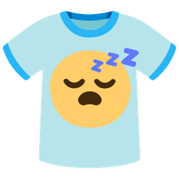 sleeping face and t-shirt